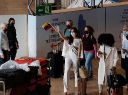 INCERTIDUMEBRE. Algunas de las participantes ya hicieron el viaje a Israel para la competencia. AFP/A. Gharabli