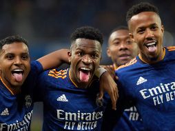LÍDERES. Con goles de Vinícius y Jovic, el Real Madrid venció a la Real Sociedad y es más líder que nunca. AFP/A. Gillinea