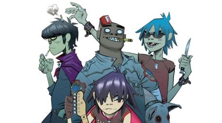 Gorillaz está conformada por las animaciones de Noodle, 2-D, Murdoc Niccals y Russel Hobbs. ESPECIAL