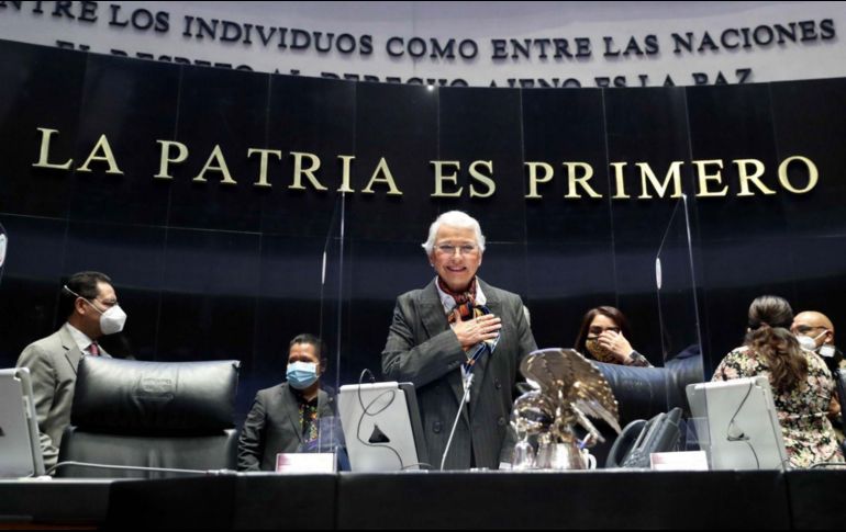 Olga Sánchez Cordero, presidenta del Senado, señaló que otros organismos podrían encontrar motivos para interponer una controversia constitucional, pero no la Cámara Alta. TWITTER/M_OlgaSCordero