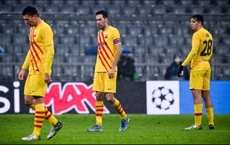 MAL PASO. El Barça apenas anotó dos goles en seis partidos, ambos contra el colista Dinamo, y encajó nueve. EFE/P. Guelland