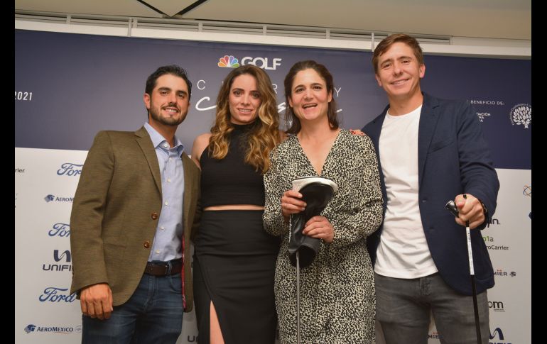 Abraham Ancer, Gaby López, Lorena Ochoa y Carlos Ortiz. GENTE BIEN JALISCO/MARIFER RACHED