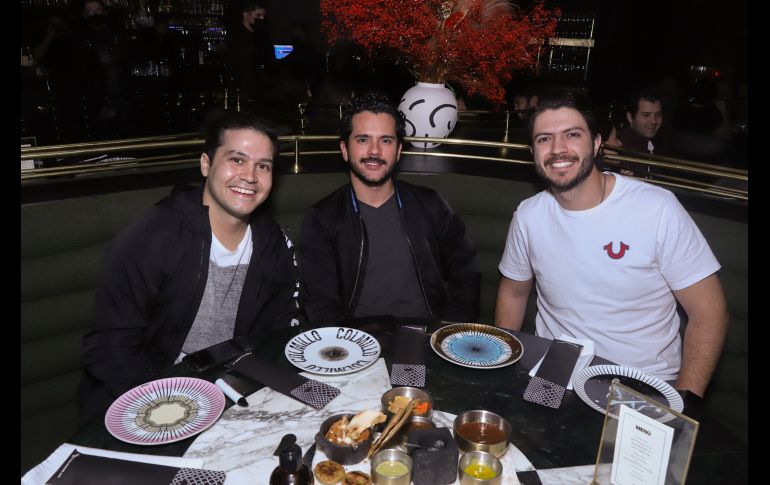 Rafa Herrera, Andrés Villaseñor y Álvaro González. GENTE BIEN JALISCO/CLAUDIO JIMENO