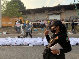 En el grupo de migrantes iban 19 menores de edad, una de las cuales murió en el accidente. EFE/C. López