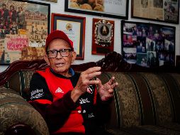 No asistirá al estadio Jalisco a la final de vuelta entre Atlas y León por recomendación médica, además dice sentirse muy nervioso, pero Alfredo “Pistache” Torres, leyenda viviente de los Zorros, apoya desde su trinchera a su equipo. EL INFORMADOR/G. Gallo