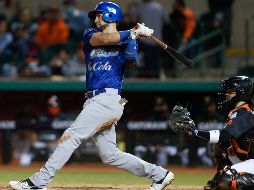 Agustín Murillo inició el camino a la victoria con un doblete productor de tres carreras en la quinta entrada. TWITTER/charrosbeisbol