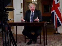 El primer ministro británico, Boris Johnson, ofreció un mensaje televisado a la nación. AFP/K. O'Connor