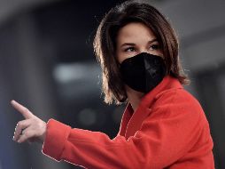 Annalena Baerbock, jefa de la diplomacia alemana, durante su participación en una reunión del G-7. AFP/O. Douliery