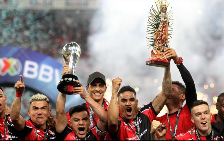 El milagro ocurrió. Atlas se coronó campeón de la Liga MX luego de 70 años de sequía. AFP / U. Ruiz