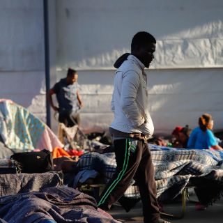 Caravana migrante llega a la Basílica de Guadalupe