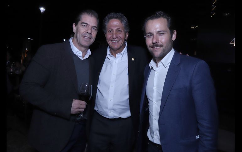 Walo Canales, Juan José Frangie y Bernardo Covarrubias. GENTE BIEN JALISCO/ CLAUDIO JIMENO