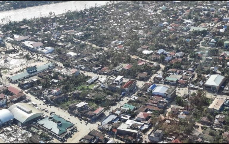 Imágenes aéreas difundidas por el ejército mostraron la amplitud de la destrucción. EFE / ESPECIAL