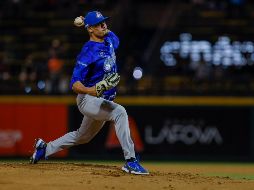 Brennan Bernardino ponchó a nueve jugadores de Guasave, un récord personal vistiendo la franela de los Charros. TWITTER/charrosbeisbol