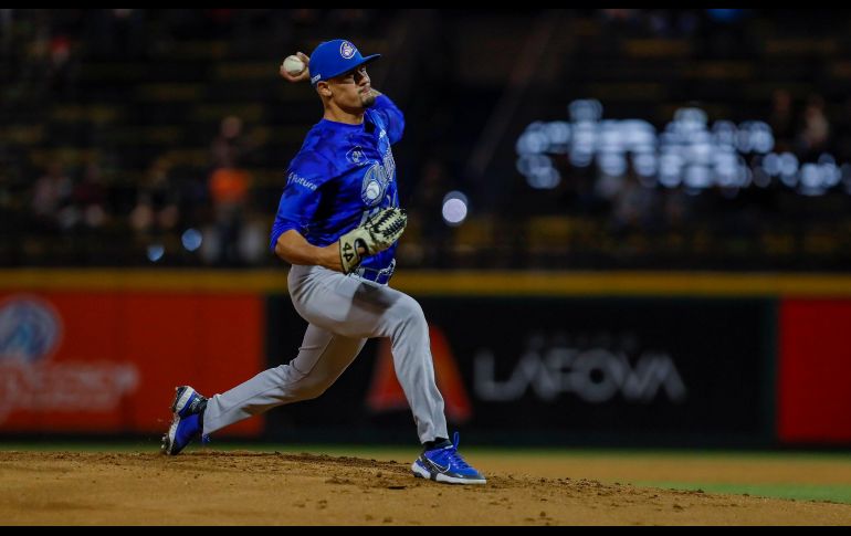 Brennan Bernardino ponchó a nueve jugadores de Guasave, un récord personal vistiendo la franela de los Charros. TWITTER/charrosbeisbol