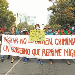 Caravana de indocumentados marcha por el Día del Migrante