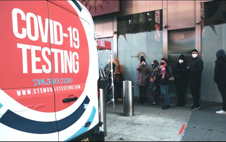 CONTAGIOS. Ocho de cada 10 casos en EU ya corresponden a Ómicrón. AFP