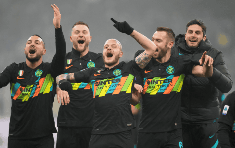 Entusiasmo. El Inter se repuso de un arranque de temporada complicada y finalizarán el año como líderes. AP