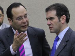 Ciro Murayama y Lorenzo Córdova. El INE retomó los trabajos para la consulta de revocación de mandato después del mandato de la SCJN. NOTIMEX/Archivo
