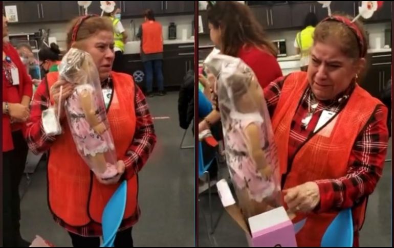 La adulta mayor recibió aplausos de sus compañeras mientras lloraba. ESPECIAL