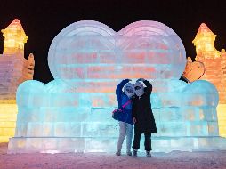 Dan espectáculo de hielo y nieve
