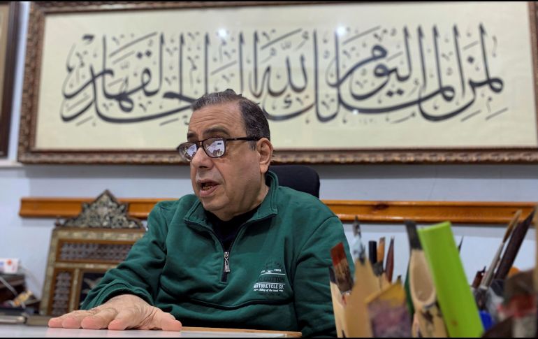 Mosaad Kodehir. El artista islámico hace un llamado para conservar esta expresión artística.  EFE/I. Martín