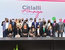 La alcaldesa Citlalli Amaya junto con su equipo de gobierno. ESPECIAL