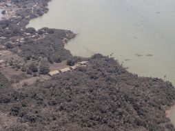 Imágen aérea de Tonga, tras la erupción. GETTY IMAGES
