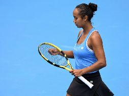 VOLVERÁ. Leylah Fernández aseguró que no puede regresar el tiempo y que se enfocará en seguir trabajando para mejorar. AFP/M. Errey