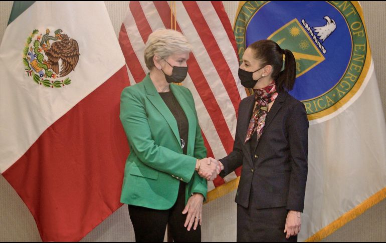 Ayer concluyó la gira de Jennifer Granholm en México; la jefa de Gobierno de la CDMX, Claudia Sheinbaum, le agradeció la visita. EFE/Gobierno de México