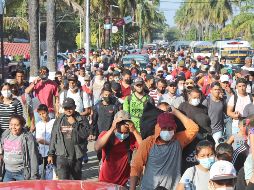 Las caravanas de migrantes no han parado su actividad, el objetivo es llegar a los Estados Unidos. EFE/J. Blanco