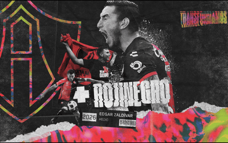 El mediocampista Édgar Zaldívar ha llegado a un acuerdo para firmar una extensión de contrato que lo vincula ahora con los rojinegros del Atlas hasta el 2026. ESPECIAL / Atlas FC