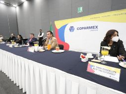 Pablo Lemus dialogó con el presidente de Coparmex Jalisco, Carlos Villaseñor Franco y más socios. TWITTER/@PabloLemusN