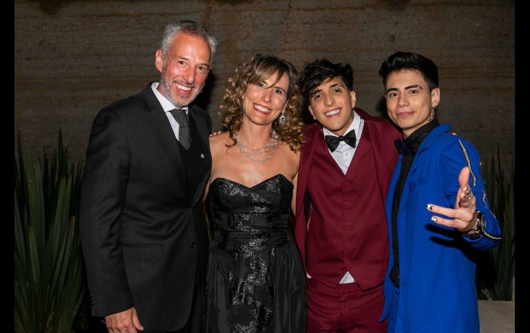 Joel Salas, Sol Arnedo, El Rufas y Daniel Vargas. GENTE BIEN JALISCO/JORGE SOLTERO