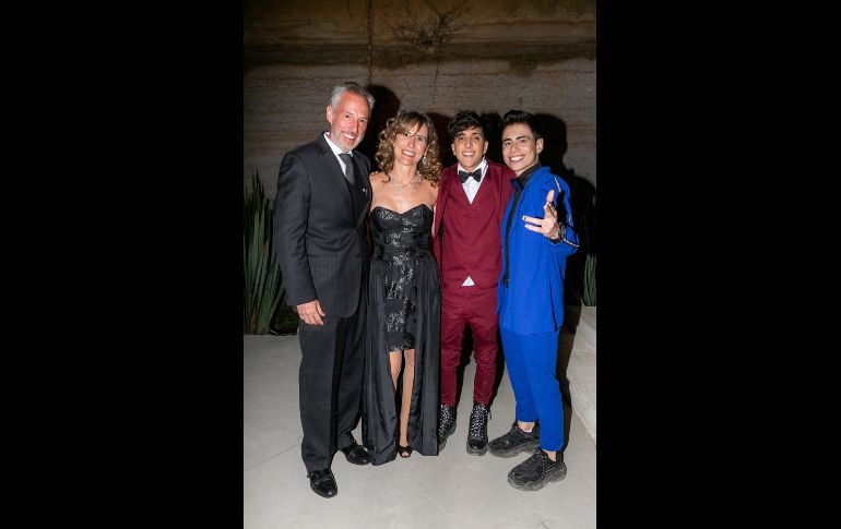 Joel Salas, Sol Arnedo, El Rufas y Daniel Vargas. GENTE BIEN JALISCO/JORGE SOLTERO