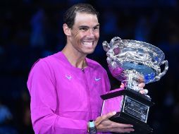 Nadal celebra su triunfo histórico. EFE / D. Lewins