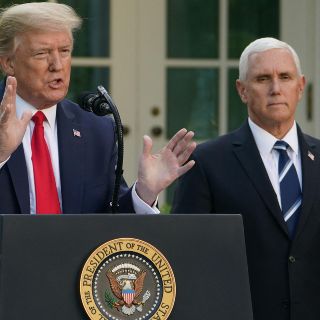 Trump llama "viejo cuervo" al líder republicano del Senado y critica a Pence