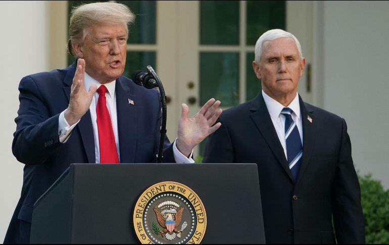 Trump replica a Pence, quien este viernes en Orlando (Florida) sostuvo que el exmandatario estaba 