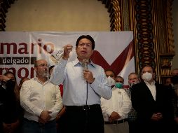 Al grito de “¡Fuera Mario!”, en referencia al líder nacional Mario Delgado (foto), decenas de militantes se reunieron ayer en el Monumento a la Revolución. EL INFORMADOR/Archivo