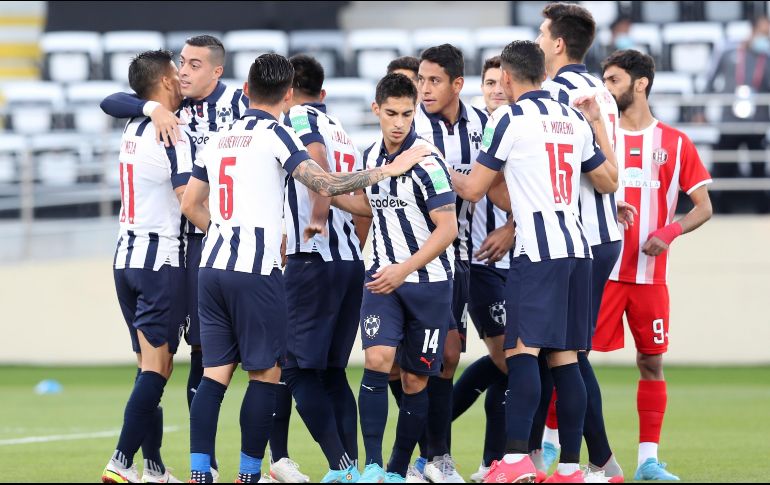 Monterrey venció al equipo más débil del torneo, pero la afición de Rayados que hizo el viaje a Emiratos Árabes Unidos abucheó a sus jugadores y siguió con las manifestaciones de inconformidad hacia sus jugadores. EFE / A. Haider