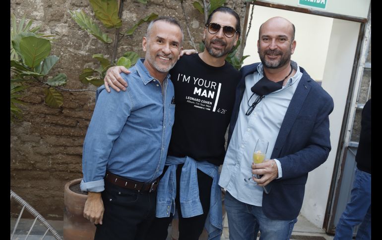 Carlos Barrero, Ricardo Bojórquez y Alberto Sandoval. GENTE BIEN JALISCO/CLAUDIO JIMENO