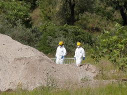 Los trabajos de investigación en la fosa iniciaron el pasado 23 de enero. ARCHIVO/ EFE