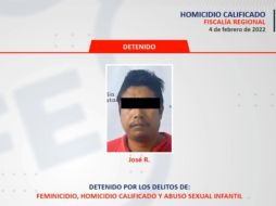 A José “R” se le acusa de los delitos de homicidio calificado, abuso sexual infantil y feminicidio. ESPECIAL