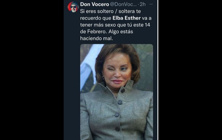 Usuarios reaccionaron a la boda de Elba Esther con el abogado Luis Antonio Lagunas.TWITTER