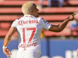 Camilo Sanvezzo. El atacante sudamericano anotó el único gol del partido en el estadio Alfonso Lastras. IMAGO7