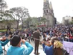 Miles de personas acudieron a los festejos organizados por el Ayuntamiento. TWITTER/@PabloLemusN