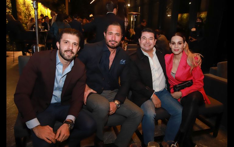 Bryan Soto, Yuri Satarin, Ferardo Alvarado y Sigrid Pimentel. GENTE BIEN JALISCO/ANTONIO MARTINEZ