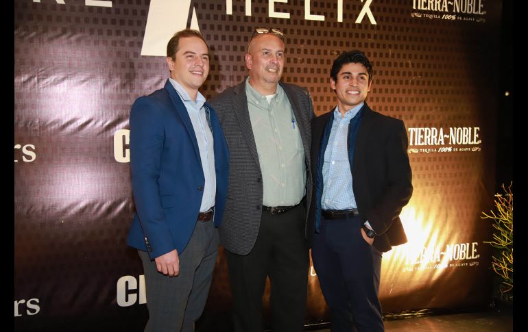 Diego Escobar, Eduardo Sarti y Omar Montoya. GENTE BIEN JALISCO/ANTONIO MARTINEZ
