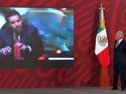 AMLO también pidió solicitar saber si puede dar a conocer facturas y comprobantes de los ingresos de Loret de Mola. EFE/J. Méndez