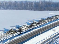 El ejército de Rusia realizó recientemente ejercicios militares en conjunto con las fuerzas de Bielorrusia cerca de la frontera con Ucrania. EFE/EPA/Ministerio de Defensa de Rusia