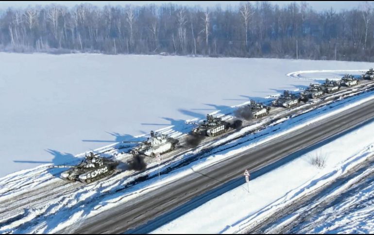 El ejército de Rusia realizó recientemente ejercicios militares en conjunto con las fuerzas de Bielorrusia cerca de la frontera con Ucrania. EFE/EPA/Ministerio de Defensa de Rusia